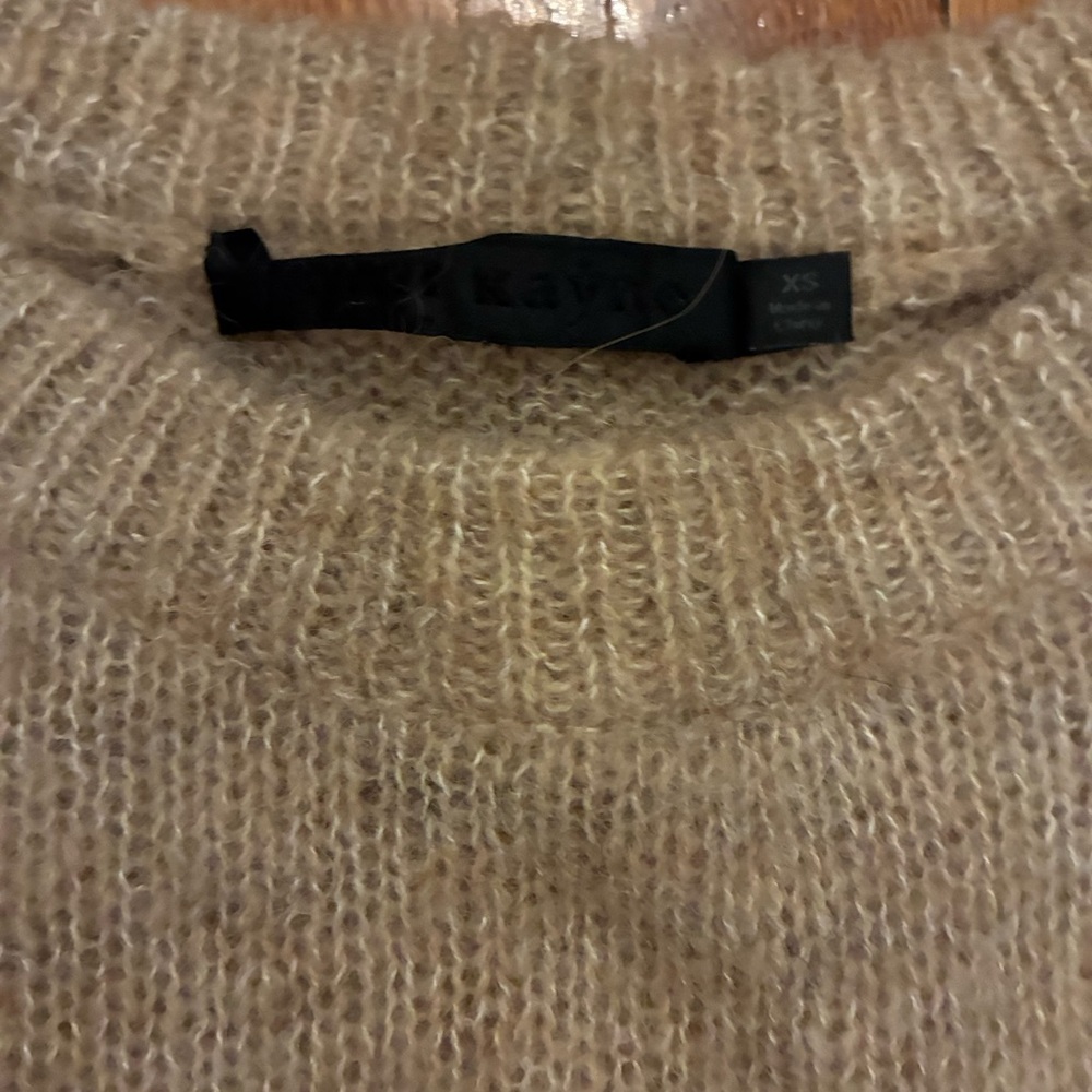 Jenny Kayne Alpaca Wool Boyfriend Sweater in Oatmeal-XS - Picture 5 of 12